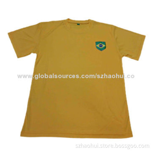 Boy's sports tops, made of coolmax polyester fabric, design and brands can be customized as request